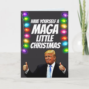 DONALD TRUMP MAGA LITTLE-julkort Helgkort