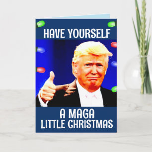 DONALD TRUMP MAGA LITTLE-julkort Helgkort