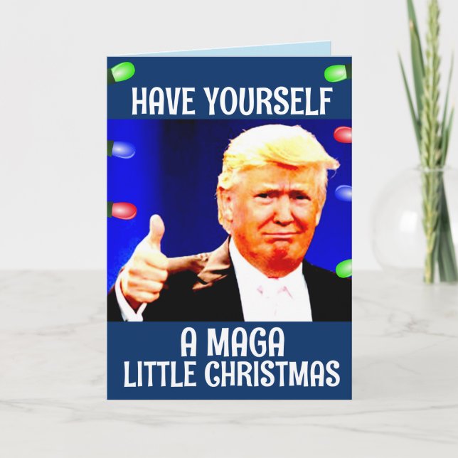 DONALD TRUMP MAGA LITTLE-julkort Helgkort (Framsida)