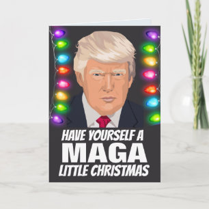 DONALD TRUMP MAGA LITTLE-julkort Helgkort