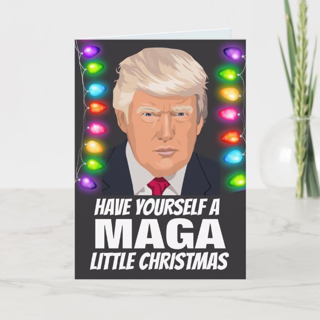 DONALD TRUMP MAGA LITTLE-julkort Helgkort (Framsida)