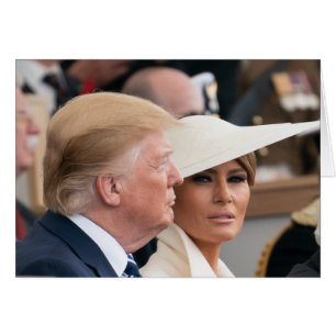Donald Trump med den första damen Melania Hälsningskort