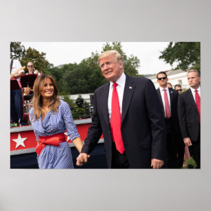 Donald Trump med första Dam Melania Poster