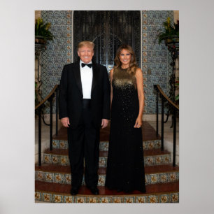 Donald Trump med första Dam Melania Poster