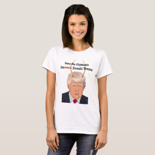 Donald Trump med Horns för elefanttrumfdjävulen Tee Shirt