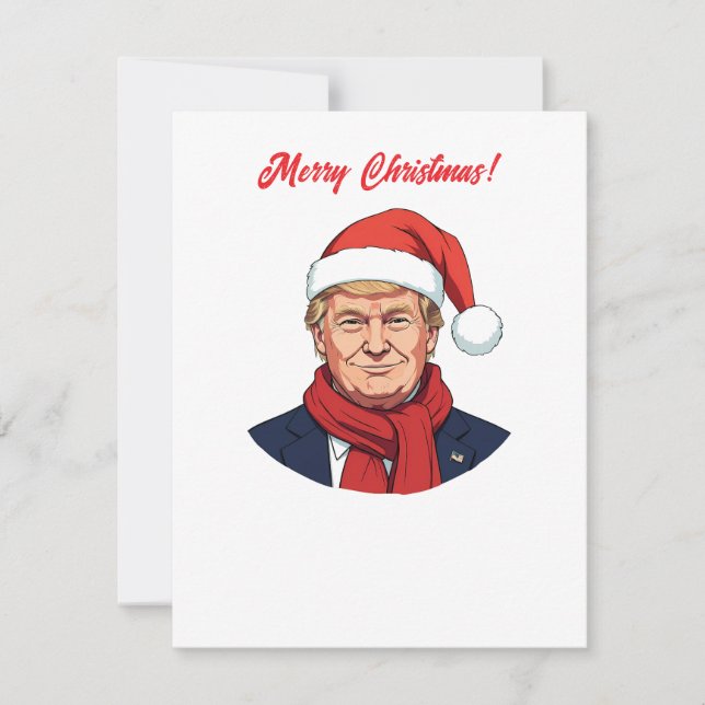 Donald Trump med Jultomten Hat God jul Julkort (Framsida)