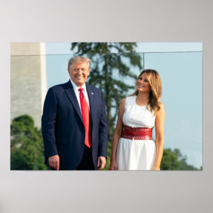 Donald Trump & Melania 4 juli 2020 Poster