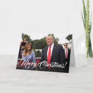 Donald Trump & Melania Patrioticjul Hälsning Helgkort