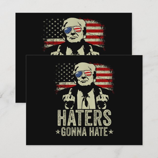 Donald Trump Mellanfinger Inbjudningar (Fram/baksida)