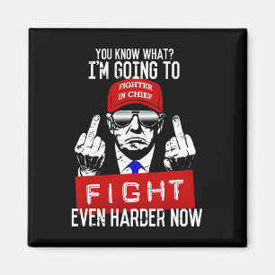 Donald Trump Mellanfinger Vändande Av Pro Republ Magnet