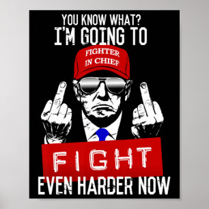 Donald Trump Mellanfinger Vändande Av Pro Republ Poster