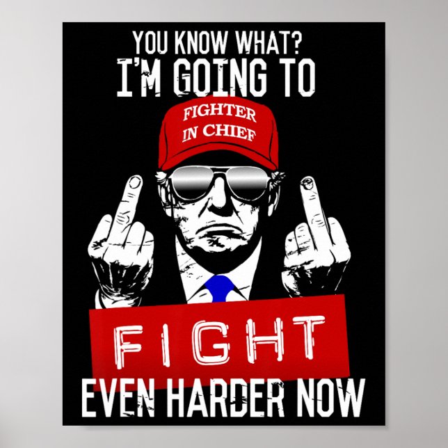 Donald Trump Mellanfinger Vändande sig bort från P Poster (Framsidan)
