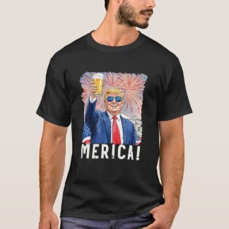 Donald Trump Merica 4:e juli Trump Support Swea T Shirt