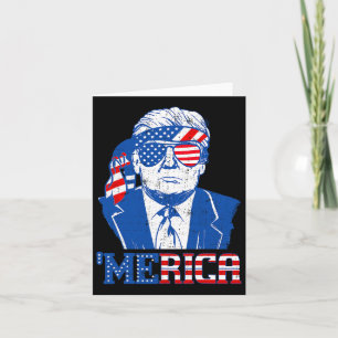 Donald Trump Merica Trump Solglasögon Usa Flagga 4 Kort