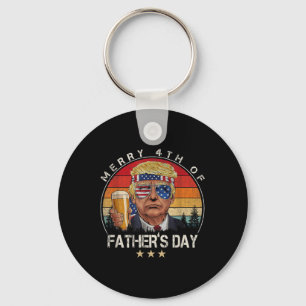 Donald Trump Merry 4th of Fars dag Patriotic VI Nyckelring