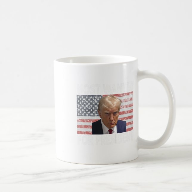 Donald Trump mest önskad för president 2024 Pro Mu Kaffemugg (Höger)