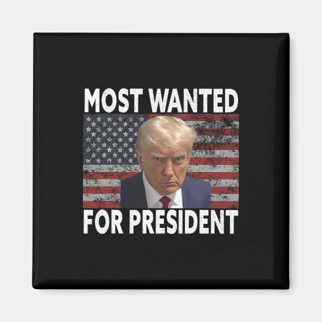 Donald Trump mest önskad för president 2024 Pro Mu Magnet (Framsidan)