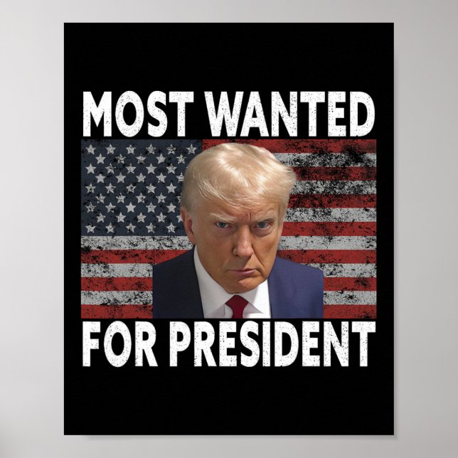 Donald Trump mest önskad för president 2024 Pro Mu Poster (Framsidan)