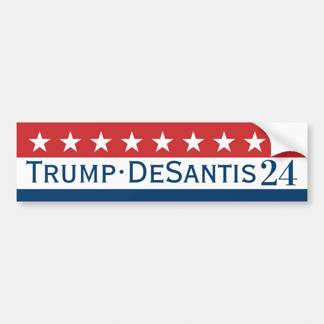 Donald Trump Mike Pence Stars 2024 Bumper Sticker Bildekal (Framsidan)