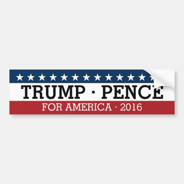 Donald Trump Mike Pence - Traditional Design 2016 Bildekal (Framsidan)