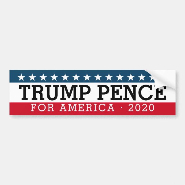 Donald Trump Mike Pence - Traditional Design 2020 Bildekal (Framsidan)