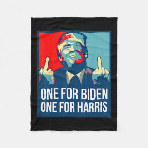 Donald Trump Mitten Finger Biden Harris America Re Fleecefilt
