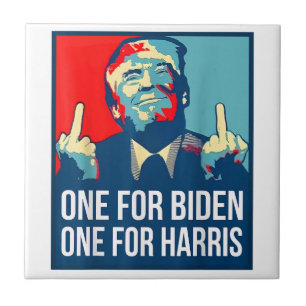 Donald Trump Mitten Finger Biden Harris America Re Kakelplatta