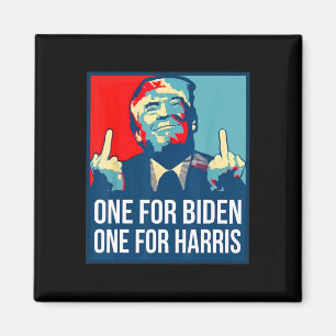 Donald Trump Mitten Finger Biden Harris America Re Magnet