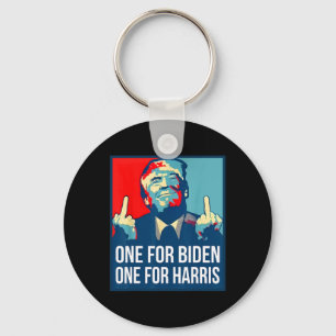 Donald Trump Mitten Finger Biden Harris America Re Nyckelring