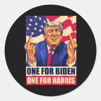 Donald Trump Mitten Finger Biden Harris America Re Runt Klistermärke