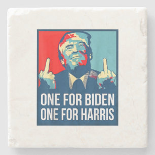 Donald Trump Mitten Finger Biden Harris America Re Stenunderlägg