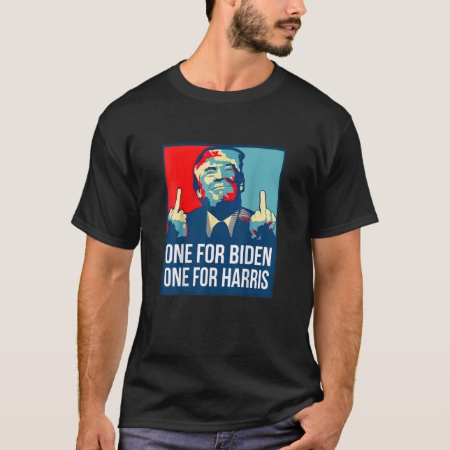 Donald Trump Mitten Finger Biden Harris America Re T Shirt (Framsida)