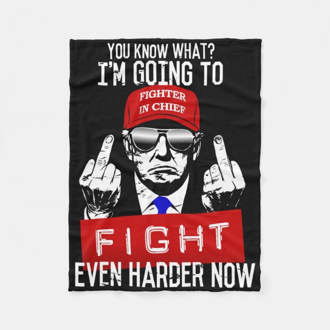 Donald Trump Mitten Finger Vänd av Pro Republ Fleecefilt (Framsidan)