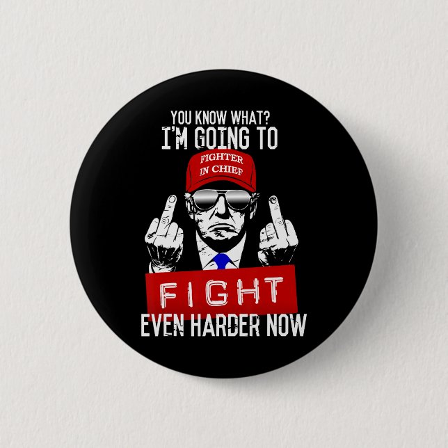 Donald Trump Mitten Finger Vänd av Pro Republ Knapp (Framsida)