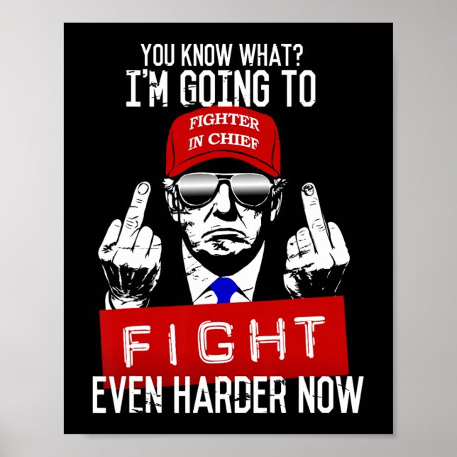Donald Trump Mitten Finger Vänd av Pro Republ Poster (Framsidan)