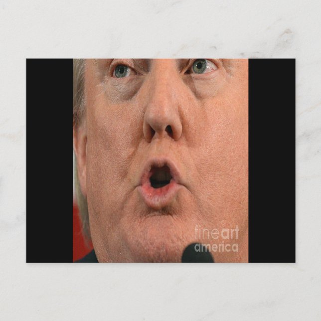 Donald Trump Mouth Vykort (Framsida)