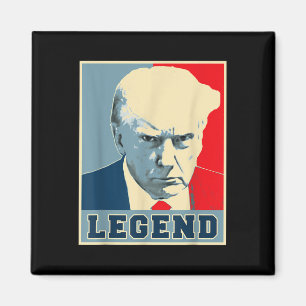 Donald Trump Mug Shot 2024 President Legend Aldrig Magnet