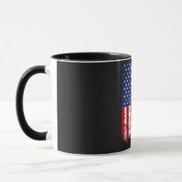 Donald Trump mugg med USA flaggan