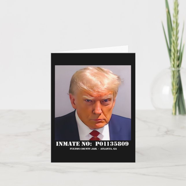 Donald Trump Mugg Shot Kort (Framsida)