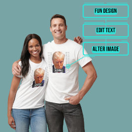 Donald Trump Mugg Shot Lock Him Up Färg T Shirt
