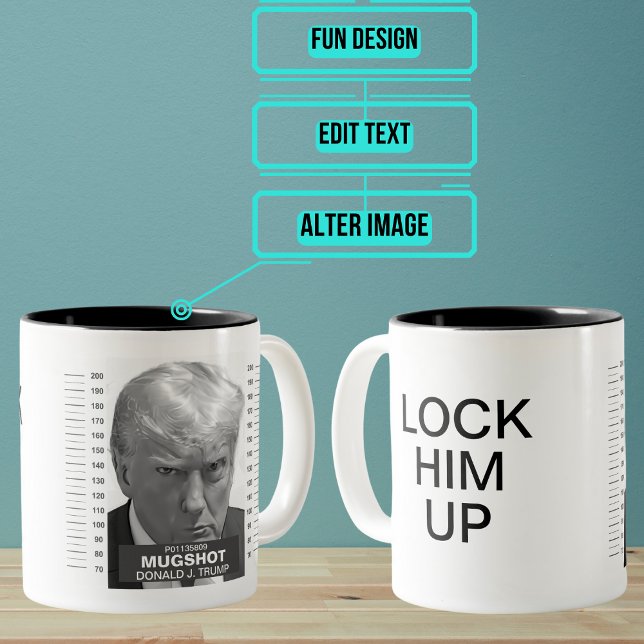 Donald Trump Mugg Shot Lock upp B&W (Commemorate this unprecedented occasion.)