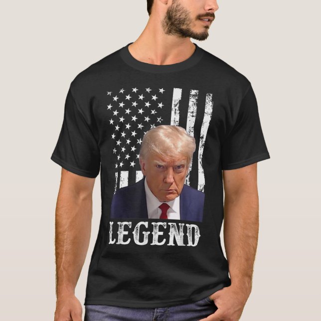 Donald Trump Mugg Shot President Legend American F T Shirt (Framsida)