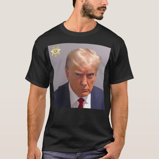 Donald Trump Mugg Shot T Shirt (Framsida)