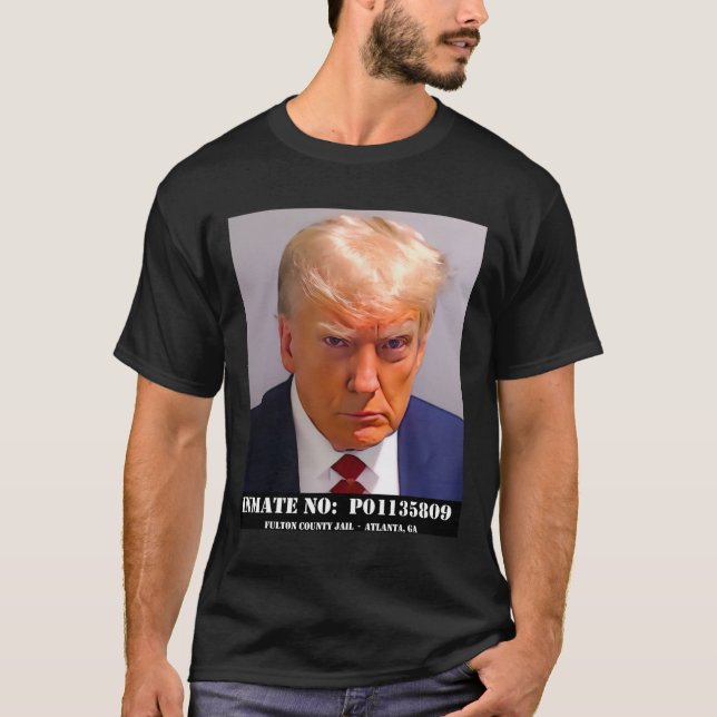 Donald Trump Mugg Shot T Shirt (Framsida)