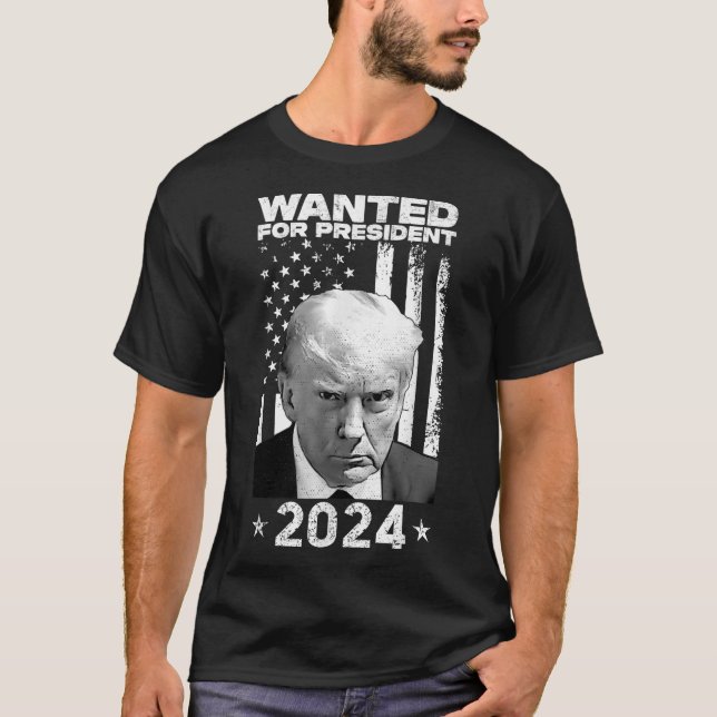 Donald Trump Mugg Shot ville ha USA. Ordförande 20 T Shirt (Framsida)