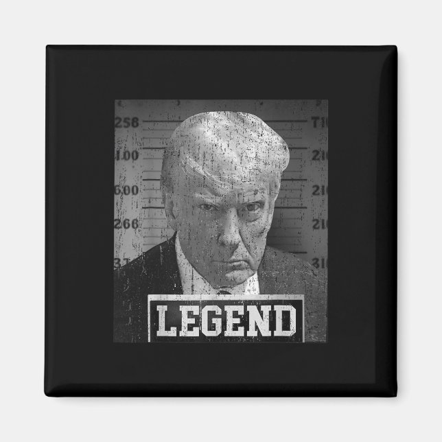 Donald Trump Mugshot 2024 Not Guilty Supporter Magnet (Framsidan)