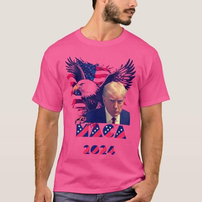 Donald Trump Mugshot Maga 2024 Patriot T Shirt (Framsida)