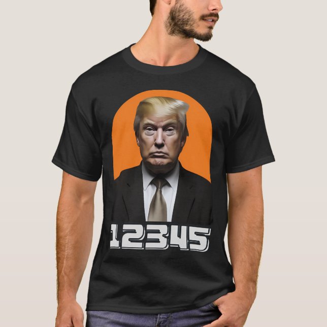 Donald Trump Mugshot T Shirt (Framsida)