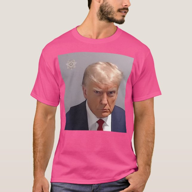 Donald Trump Mugshot T Shirt (Framsida)