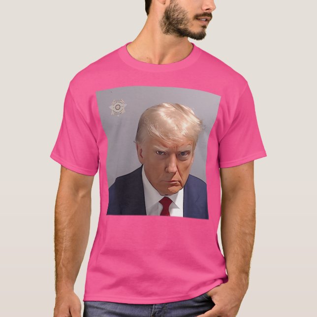 Donald Trump Mugshot T Shirt (Framsida)